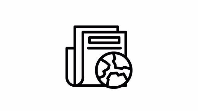 breaking news minimalist stroke animation