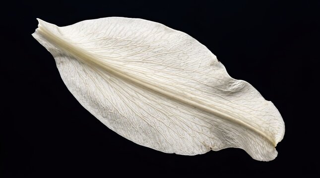 white feather on black background
