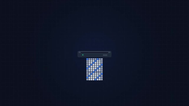 Delete icon effect showing a digital file document being shredded away