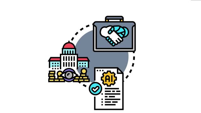 Accountability concept representing responsible ai development and implementation. Involving government regulation. Ethical agreements