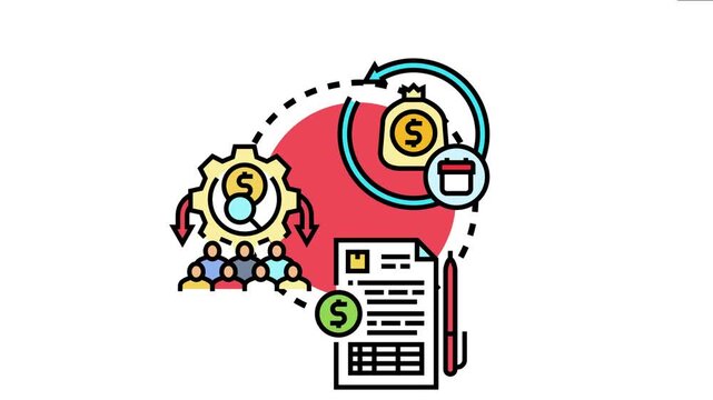 Accounting teams managing financial transactions, tracking money owed and money due, and generating payment reports and balance sheets, outlining the cyclic process of income and expenditure
