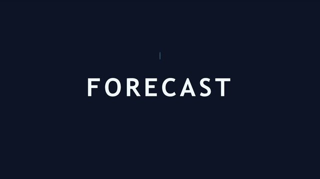 Forecast business strategy concept: minimalist motion title animation for corporate presentations and financial analysis 4k