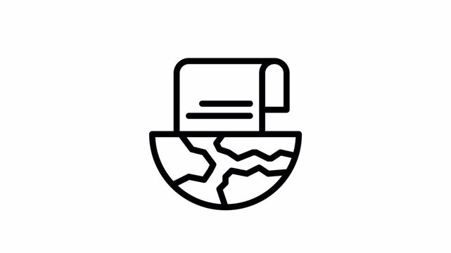 world news minimalist stroke animation