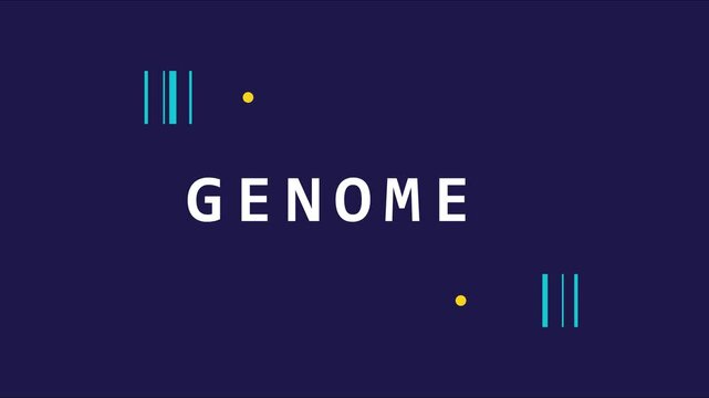 Genome science and biotechnology motion title sequence with minimalist abstract animation 4k genetics