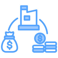 Fototapeta premium Asset Management Icon