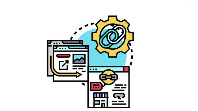 Digital marketing strategy involving a specialized mechanism connecting different web pages, enhancing online visibility and improving search engine ranking through external linking
