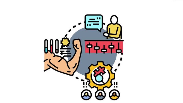 Acquiring skills concept learning, training, and developing professional abilities for personal growth, career advancement, and expertise cultivation in business and education