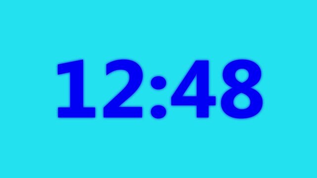 14 minutes Digital countdown 840 seconds. Five minute countdown timer animation on transparent background un white background