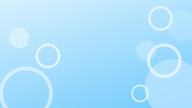 Abstract light blue gradient background with floating transparent circle rings for clean medical science or corporate business presentation