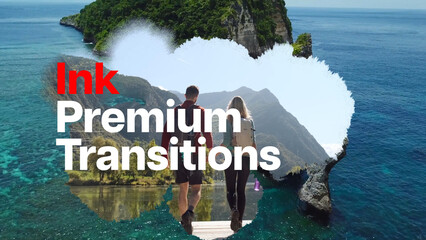 Premium Transitions Ink 12 Variations– Fluid Ink Splash Transitions, Liquid Paint Wipes and Artistic Ink Reveal Effects for Professional Video Editing and Motion Graphics