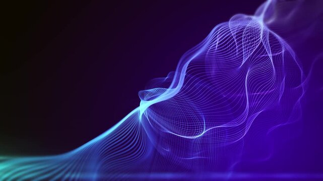 Flowing lovely digital abstract lines