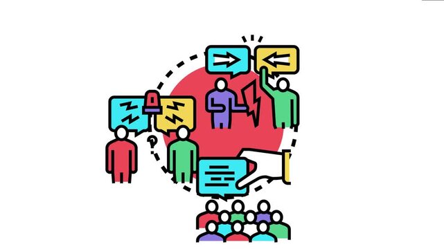 Ad hominem argument concept personal attacks and emotional appeals detracting from the actual topic. Often involving public debate. False accusation. And unfair criticism in communication