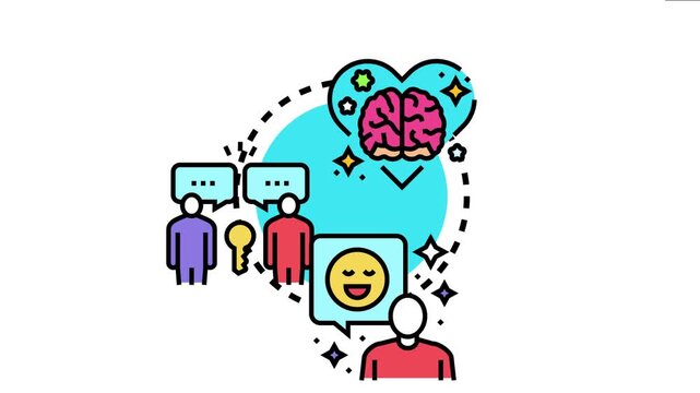 Adaptable mindset concept illustrates individuals embracing change, communicating ideas, and finding new strategies for personal growth and problem solving within a dynamic environment