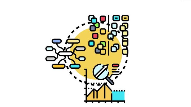 Adaptable scalable artwork concept representing data management, organizational structures, growth analysis, and the flexible distribution or arrangement of digital elements for business development