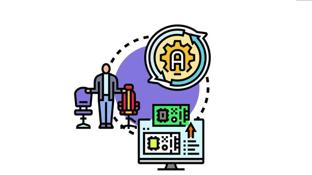 Illustration depicting the process of implementing adaptive layout changes in digital interfaces, ensuring flexibility and responsiveness across various user preferences and technological platforms