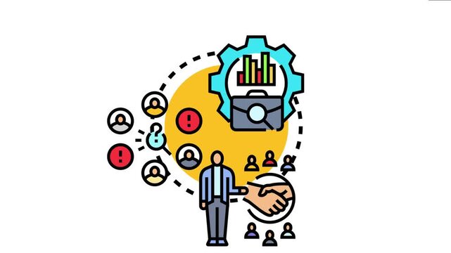 Adaptive organizational alignment model showing strategic business development, employee collaboration, problem solving, and managing change for successful team synergy and continuous growth