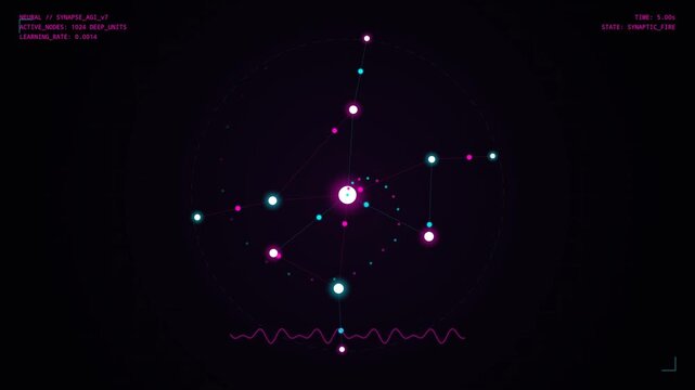 Neural Network Brain Synapse Wave