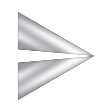 Metallic Silver Bullet Point with Transparent Background &ndash; Elegant and Modern Abstract Geometric Element for School and Business Presentation Slides, Reports, Infographics, and Social Media Graphics