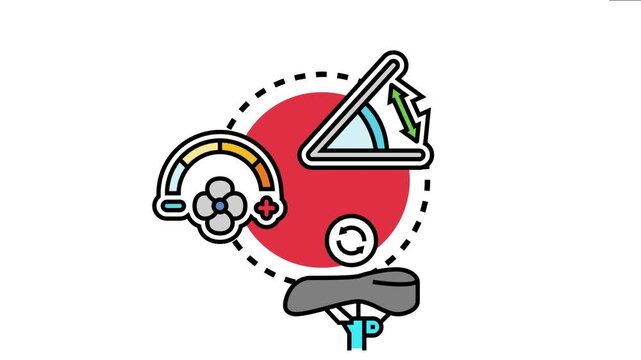 Adjusted model configuration icon presenting various technical parameters including angle modification, fan speed control, and mechanical settings, symbolizing optimization and personalization
