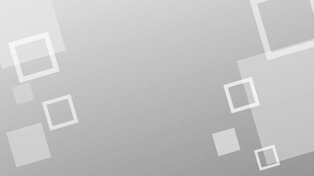 Abstract grey and white gradient background with floating square shapes for modern clean corporate presentation