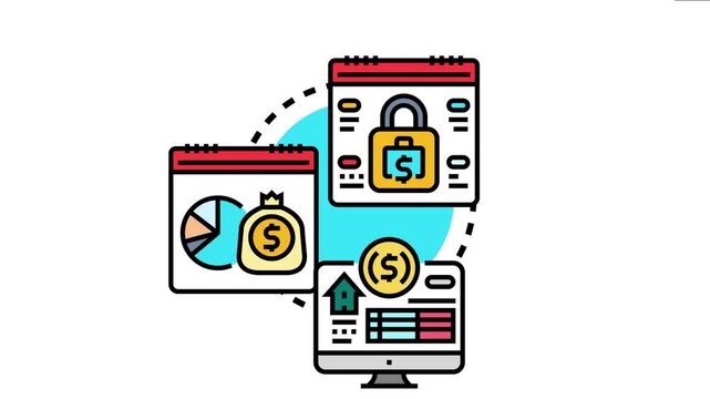 Administrative cost management concept showing financial security, budget analysis, and digital expense tracking, processes for business expense optimization and economic control