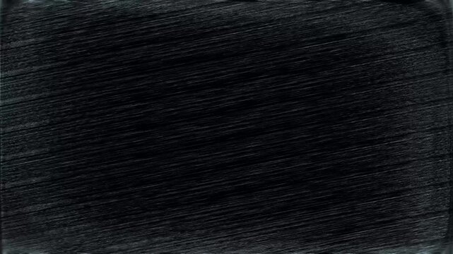 Black charcoal texture background with moving hatch lines and grunge overlay creating vintage cinematic motion for moody video projects or artistic transitions with dark textured aesthetic quality.
