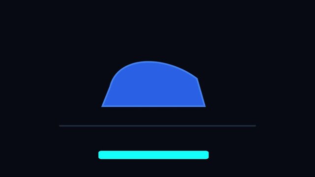Minimalist blue beanie hat animation, flat style 4k winter clothing apparel