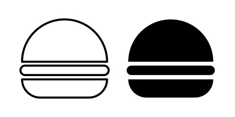 Fototapeta premium Hamburger icon stroke symbol collection