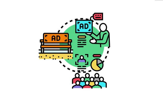 Marketer planning effective advertising campaign strategies for target audience engagement, optimizing digital promotion and outdoor advertisement placements to maximize communication results