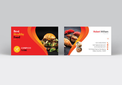 Fast Food & Restaurants Business Card