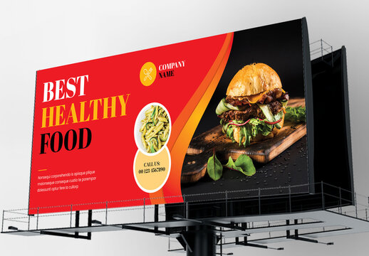 Fast Food & Restaurants Billboard Banner Layout