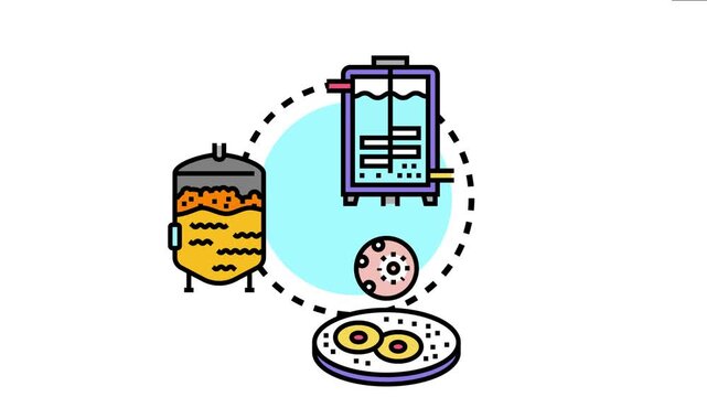 Aerobic fermentation process illustrates biotechnology with a bioreactor vessel, culture, agitator, and microorganisms on a petri dish for industrial and scientific applications