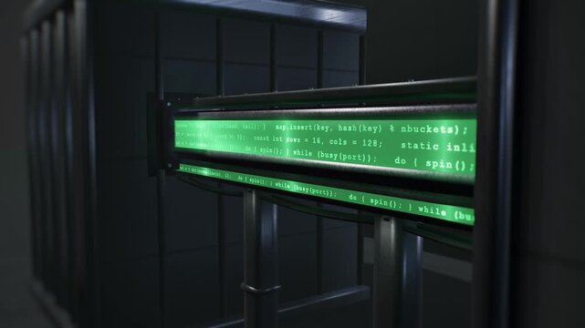 Database exchange with code flowing between data centers, visualization