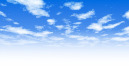 Obraz premium Cloud sky isolated transparent clouds blue in background overlay white of nature cumulus realistic weather heaven atmosphere bright air day