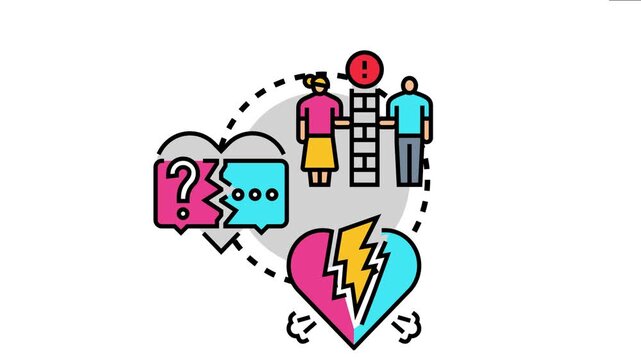 Navigating a breakup or family conflict, this symbolizes emotional distress, a broken heart, difficult communication, and understanding the challenges in human relationships
