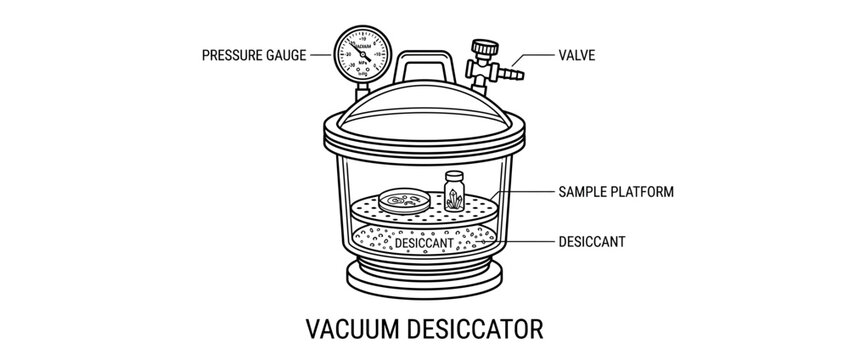 Laboratory Vacuum Desiccator Illustration