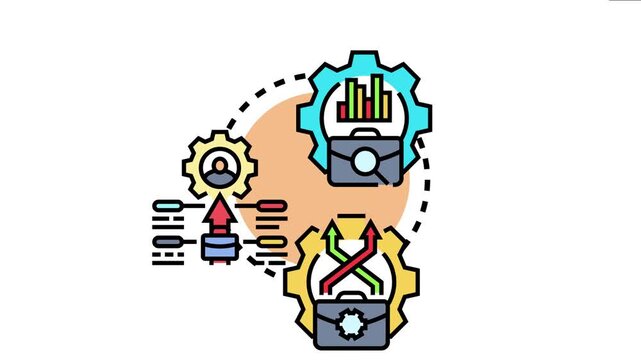 Aggressive implementation concept showing organizational development and strategic planning, driving business growth, management, and project execution with swift action