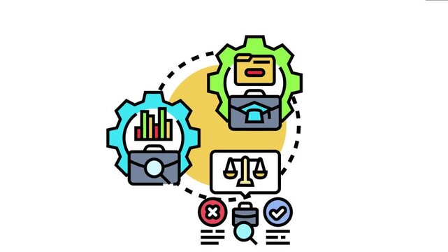 Agile workflow planning concept visualizing business processes, project management, data analysis, and decision making for efficient development and successful implementation