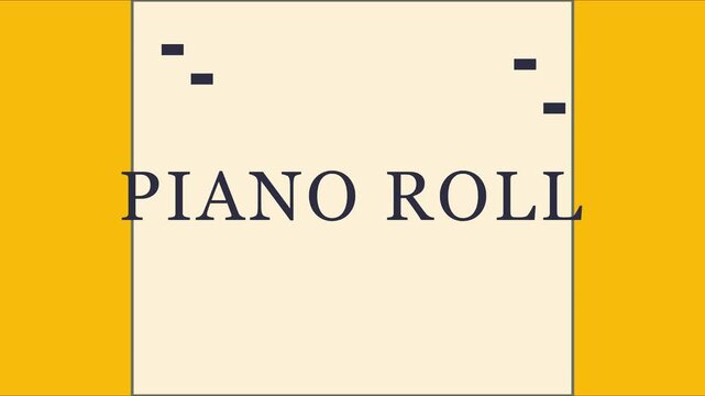 Piano roll digital music production interface animation for audio editing and midi sequencing software 4k