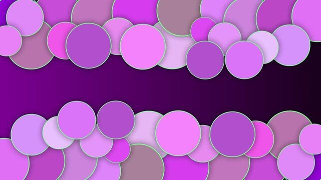 Background overlapping circles forming two horizontal bands minimal abstract geometric pattern animation