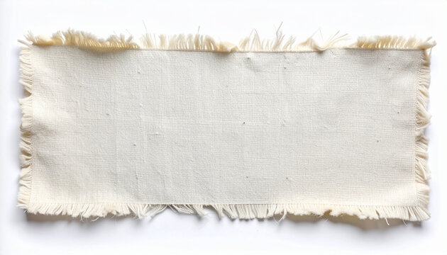 破れた生成りコットン生地のフォトリアルコラージュ素材
Photorealistic torn natural cotton fabric isolated on white background