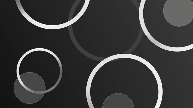 Abstract background with overlapping gradient rings subtle circular shadows modern geometric design animation