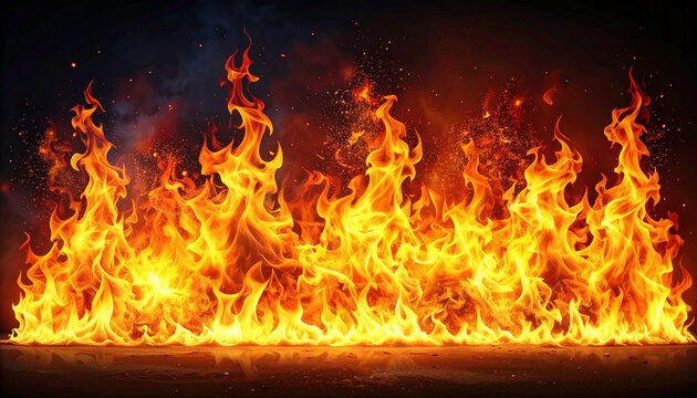 横一列に燃え上がる炎の壁 フォトリアルVFXエフェクト素材
Photorealistic wall of fire VFX overlay effect