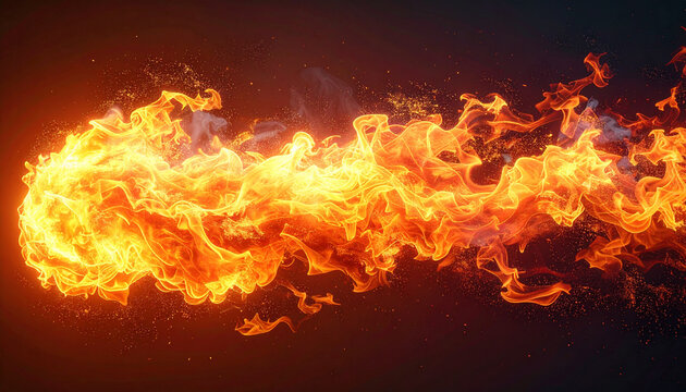 横方向へ流れる炎のフォトリアルVFXエフェクト素材
Photorealistic flowing fire VFX overlay effect