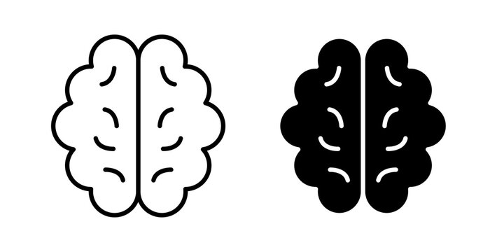 Brain icon vector logo pack
