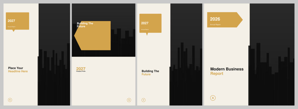Professional Corporate Business Report Cover Templates for Modern Company Annual Strategy Documentation and Marketing Presentations
