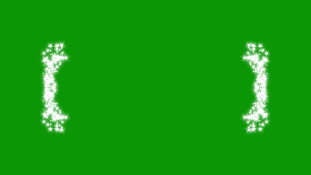 Luxury white glitter sparkle animation, fairy dust, glowing star particles burst, twinkling shimmer line effect, doodle stars motion, green screen background loop, abstract magic light 4k video