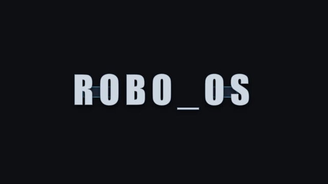 Robo_os futuristic digital interface animation with circular hud 4k