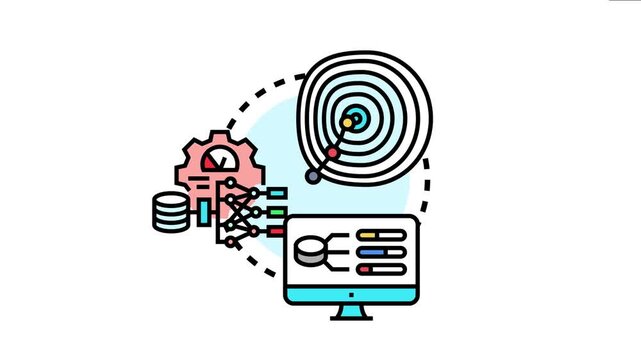 Artificial intelligence model optimization process involving data storage, machine learning algorithms, and performance monitoring for improving digital intelligence system efficiency and accuracy