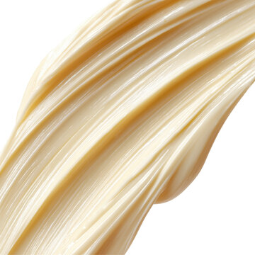 A smooth, creamy mayonnaise, isolated on white background, concept condiments of dips or sauces